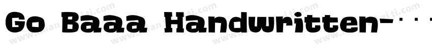 Go Baaa Handwritten字体转换